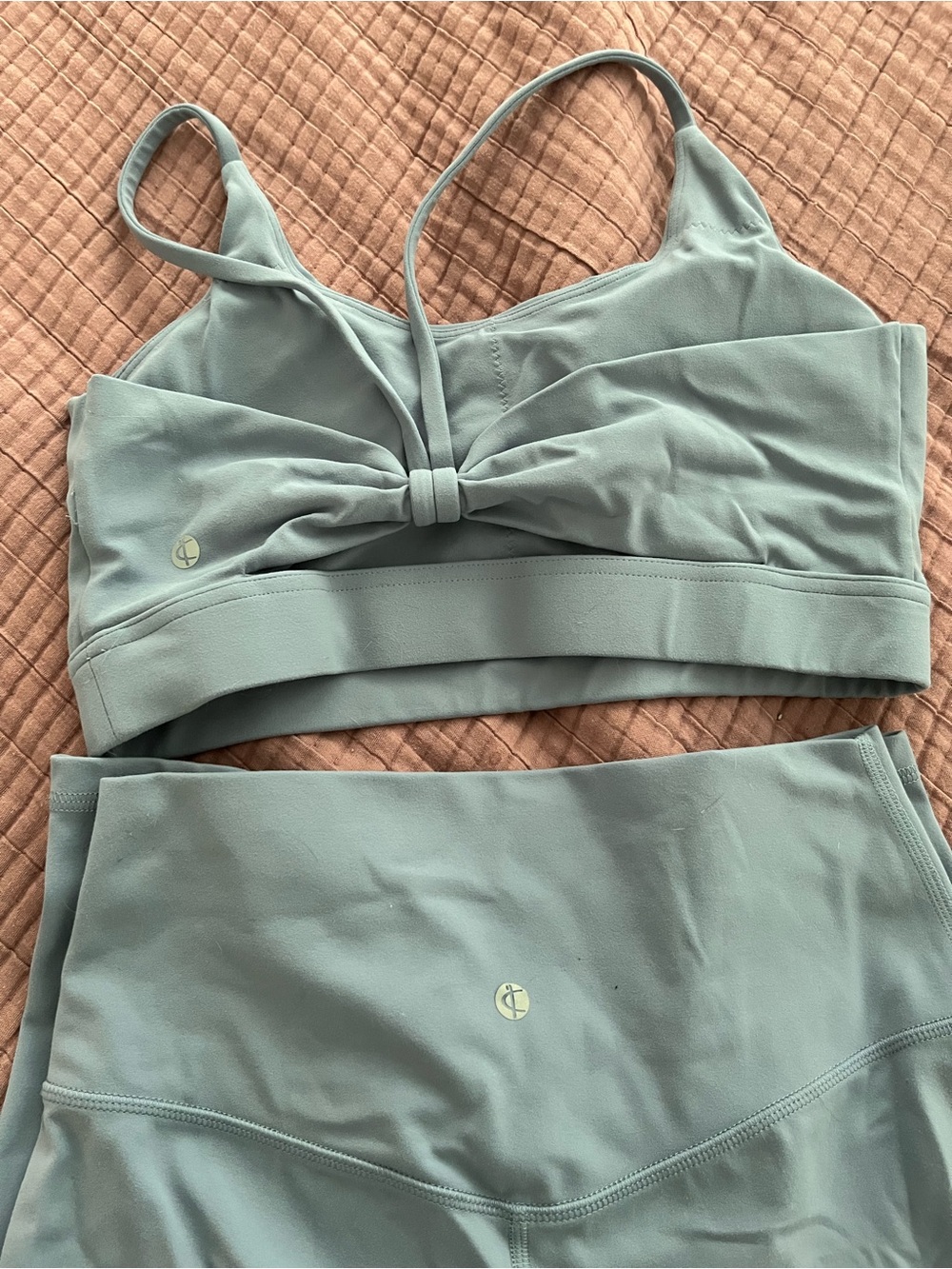 Dusty Blue Workout Set - Picture 3 of 3